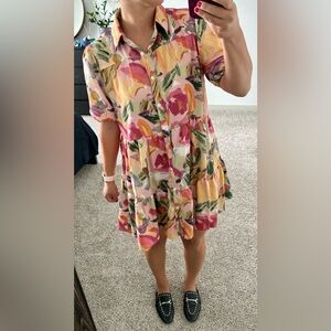 Mini shirt dress